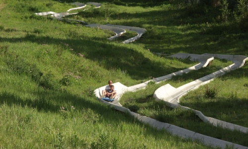 Alpine Slide Snow King Ski Resort Jackson Wyoming Kids Family