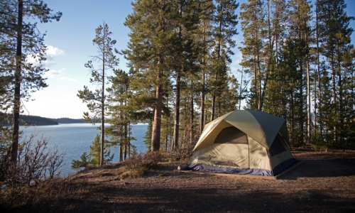 Grand Teton National Park Camping Tent Jackson Lake